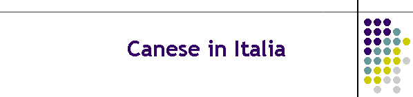 Canese in Italia